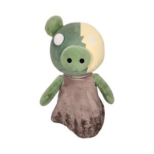 Piggy Plush Toy Green Yellow Character Doll Stuffed Animal 8 inches